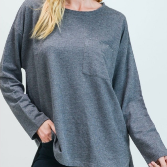 Distressed long sleeve top - Picture 1 of 2